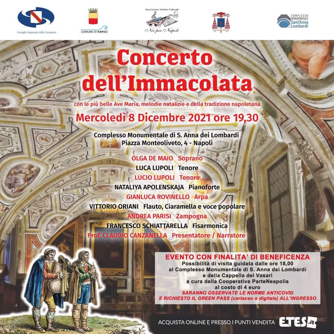 Foto 1 - Il Tradizionale Concerto dell'Immacolata 2021 di Noi per Napoli a Sant'Anna dei Lombardi 