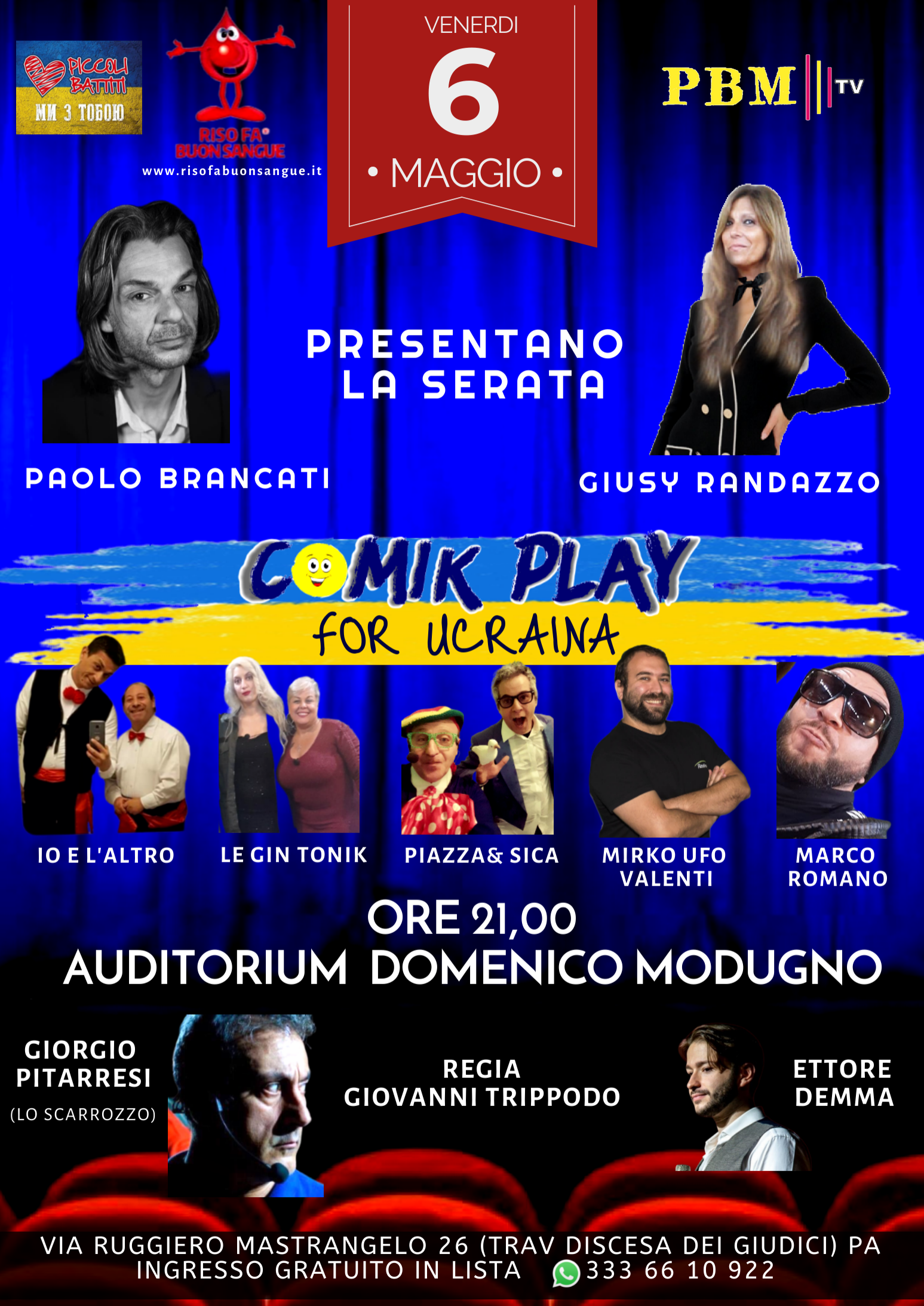 “Comik Play” al Teatro Domenico Modugno Palermo Venerdi 6 Maggio 2022
