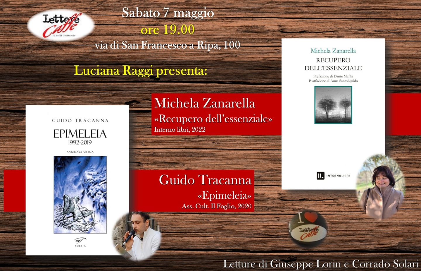 Al Lettere Caffè la presentazione dei libri di Michela Zanarella e Guido Tracanna