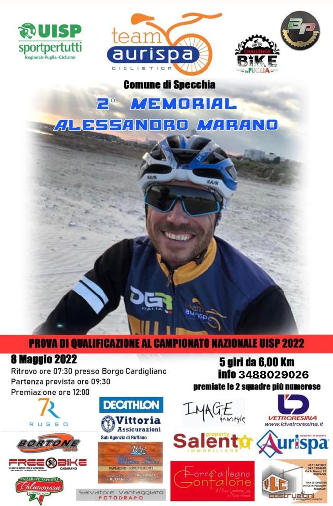 Bicinpuglia torna in Salento: domenica il 2° Memorial Alessandro Marano