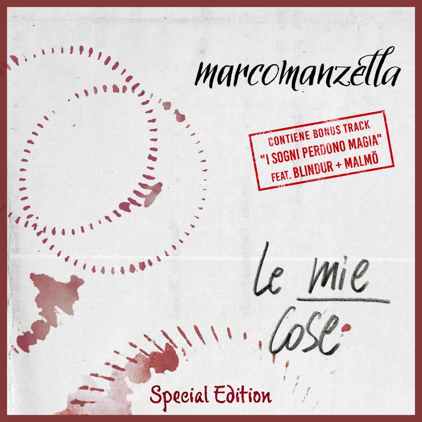   MARCO MANZELLA: dal 27 maggio in radio il nuovo singolo “I sogni perdono magia” feat. Malmö and Blindur estratto dall'album “LE MIE COSE – Special Edition”