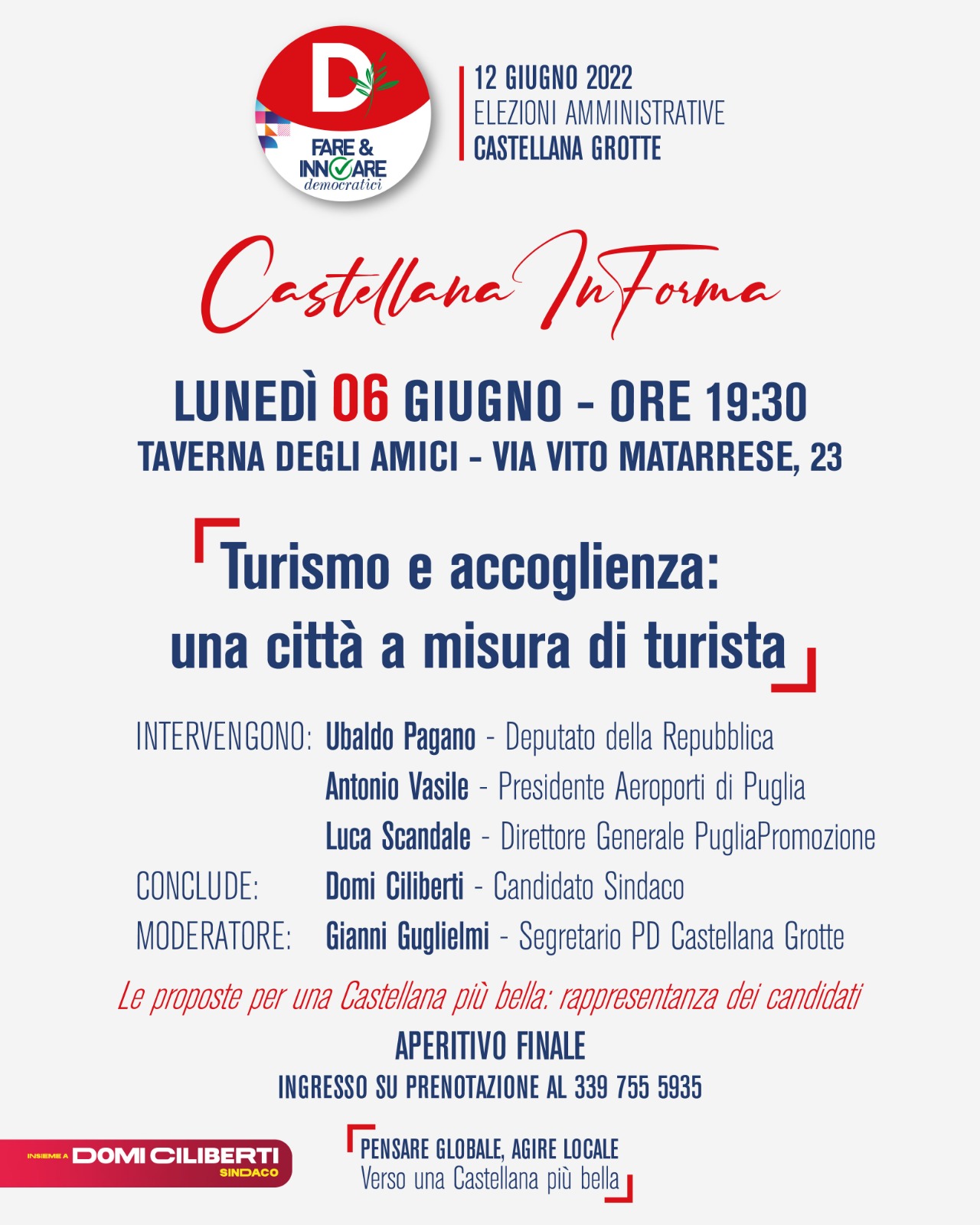 “Castellana InForma”: il 6 giugno si parlerà di turismo e accoglienza