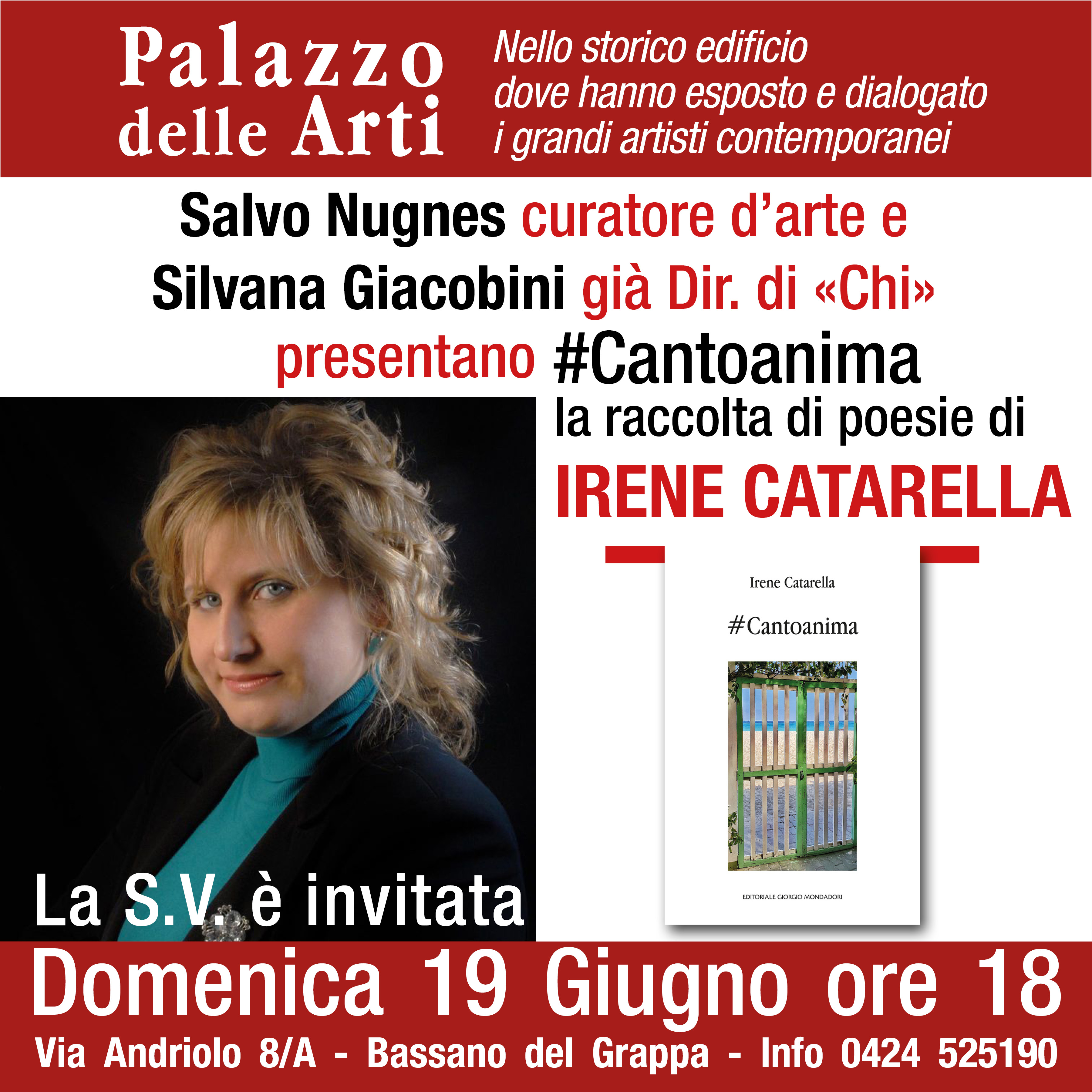 #CantoAnima, Irene Catarella presenta il libro presso lo storico Palazzo delle Arti di Bassano d.G