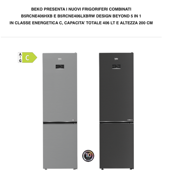 Foto 2 - Da Beko i nuovi frigoriferi combinati B5RCNE406HXB e B5RCNE406LXBRW DESIGN BEYOND 5 in 1