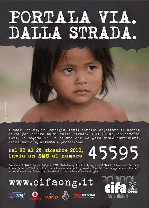 45595 – SMS di Cifa Onlus per i bambini della Cambogia, dal 20 al 26 dicembre 2010