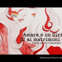 Foto 1 - La pittura di Valentina Puccio diventa una locandina contro l'Omofobia