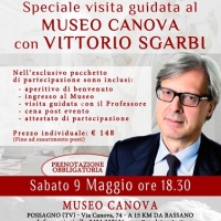 Vittorio Sgarbi accompagnatore d�eccellenza in una affascinante visita guidata al Museo Canova di Possagno