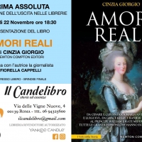 Amori reali: il nuovo libro di Cinzia Giorgio in prima assoluta al Candelibro