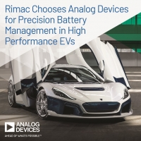 Rimac sceglie Analog Devices per una gestione accurata delle batterie di veicoli elettrici a elevate prestazioni