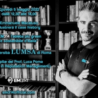 Foto 1 - Emmanuele Macaluso alla LUMSA per illustrare il progetto “EM314 - l’atleta più green e sostenibile d’Italia”