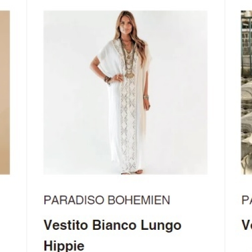 La collezione vestito bianco di paradiso-bohemien: trionfo di eleganza e stile