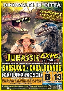 Sassuolo: straordinario viaggio nella preistoria con “Jurassic Expo in Tour”
