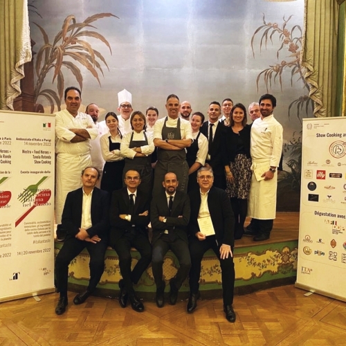 L’Unione Ristoranti Buon Ricordo firma la Cena di gala di apertura della Settimana della Cucina Italiana nel Mondo all’Ambasciata d’Italia a Parigi