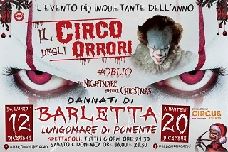 Barletta: brividi e grandi emozioni con il tenebroso Oblio Horror Circus, lo show horror-thriller
