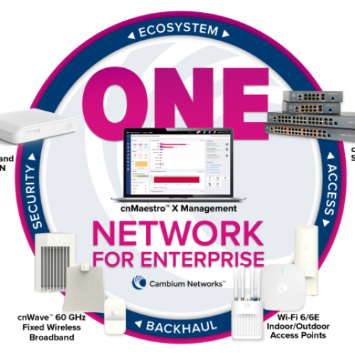  Più efficienza e sicurezza con One Network for Enterprise di Cambium Networks, per le aziende e gli MSP.