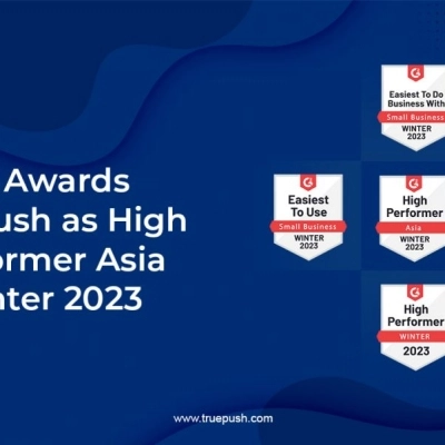 G2 Awards Truepush as High Performer Winter 2023