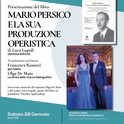 Presentazione del libro Mario Persico e la sua produzione operistica a Roma 