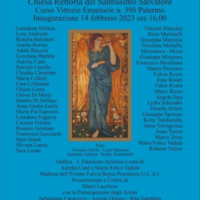 Foto 1 - Gli angeli e l’uomo, a Palermo una mostra corale con le opere di quarantacinque artisti.  Dal 14 al 20 febbraio nella Chiesa Rettoria del Santissimo Salvatore 