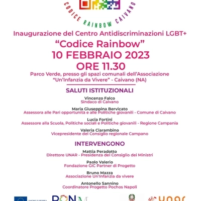 AL PARCO VERDE DI CAIVANO L'INAUGURAZIONE DEL C.A.D. LGBT+ “CODICE RAINBOW” 