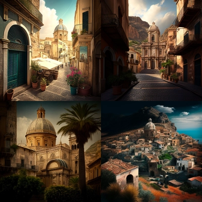La bellezza della Sicilia nelle rappresentazioni prodotte dal motore di intelligenza artificiale Midjourney