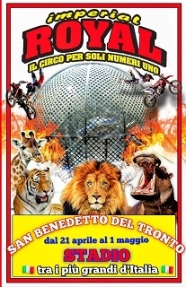 Per la prima volta a San Benedetto del Tronto  il famoso e inimitabile “Imperial Royal Circus