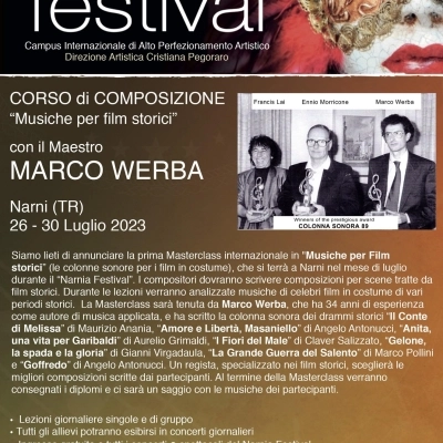  Musiche per Film Storici: Marco Werba docente al Narnia Festival