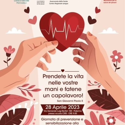 Donazione del sangue, il C.I.R.S. organizza a Palermo una giornata di prevenzione e sensibilizzazione per gli allievi e le loro famiglie