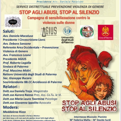 Abusi e violenze di genere, a Palermo un convegno a cura del  Lions Clubs International con magistrati, avvocati, psicologi e operatori sociali 