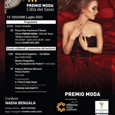 La stilista Grazia Urbano in tour: Domenica 23 Luglio al Premio Moda - Città dei Sassi “Matera Fashion Show”
