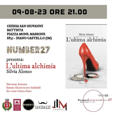 La scrittrice Silvia Alonso il 9 agosto a Diano Castello per presentare «L’ultima alchimia»