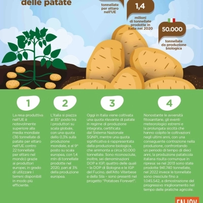 Sai cosa c’è nel piatto insieme alle patate?  Sostenibilità, protezione del suolo, dell’acqua e lotta allo spreco alimentare