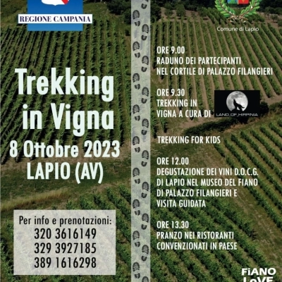 A Lapio (AV) domenica 8 ottobre ritorna Trekking in Vigna