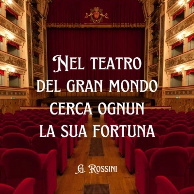 'Nel teatro del gran mondo cerca ognun la sua fortuna' (G. Rossini) 