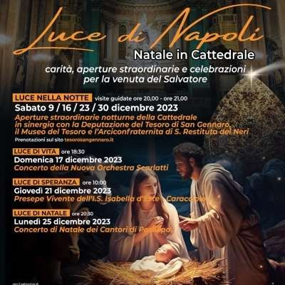 Martedì 5 dicembre 2023 - ore 11.00   Cappella degli Illustrissimi della Cattedrale di Napoli - Via Duomo, 147