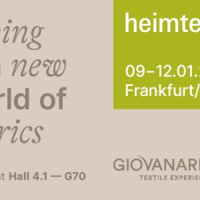 GIOVANARDI partecipa a HEIMTEXTIL  09-12.01 2024, Francoforte 