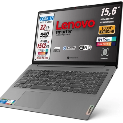 Lenovo IdeaPad: Notebook Potente con Intel i7, 32GB RAM, SSD 512GB + 1TB, Display FHD 15,6
