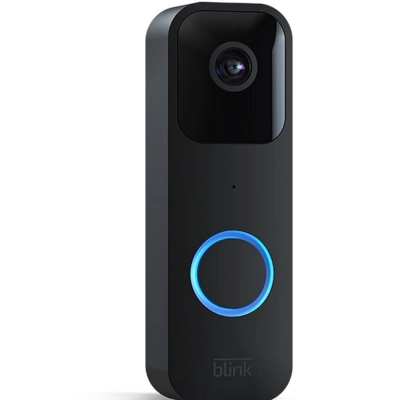 Blink Video Doorbell | Notifiche Campanello e Rispondi da Dove Vuoi | Audio Bidirezionale, Video HD, Integrato con Alexa | Installazione Via Cavo o Senza Fili (Nero)