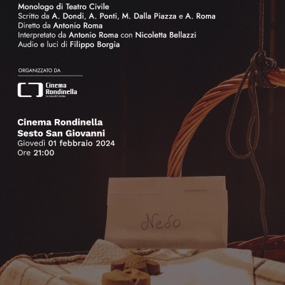 Nedo, un monologo di Teatro Civile diretto di Antonio Roma, a Sesto San Giovanni