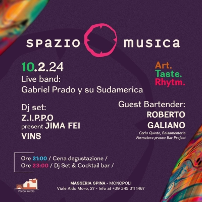 Monopoli, Spazio Musica: Gabriel Prado y su Sudamerica live il 10 febbraio a Masseria Spina