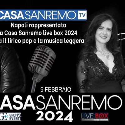 Il soprano Olga De Maio ed il tenore Luca Lupoli per il genere lirico pop ed il cantautore Carlo Ferrini per la musica leggera, si esibiranno il 6 febbraio a Casa Sanremo Live Box 2024