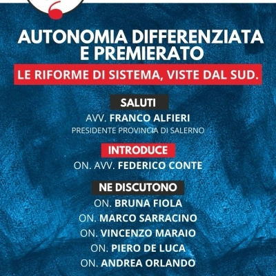 A Salerno si è parlato di Autonomia differenziata e premiato.