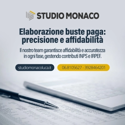 Elaborazione Paghe e Contributi Studio Monaco Luca a Roma