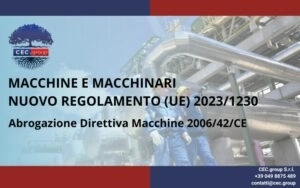 Marcatura CE macchine Regolamento (UE) 2023/1230