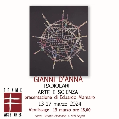 Gianni D’Anna alla Frame Ars Artes con “Radiolari Arte e Scienza” 