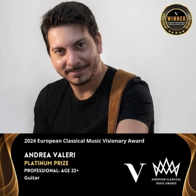 Andrea Valeri vince agli European Classical Visionary Music Awards 2024