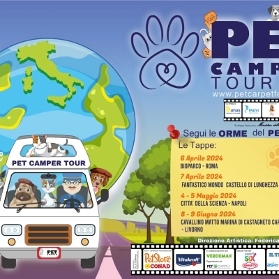A Napoli il Pet Camper Tour, in collaborazione con Polizia, Carabinieri, Anas, contro l'abbandono, in difesa dell'ambiente e per la sicurezza stradale.