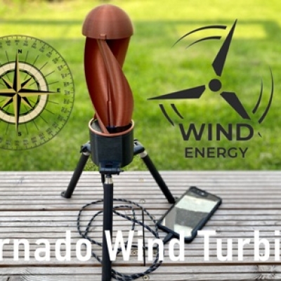 Turbina Tornado Savonius portatile: eco ricarica per i dispositivi