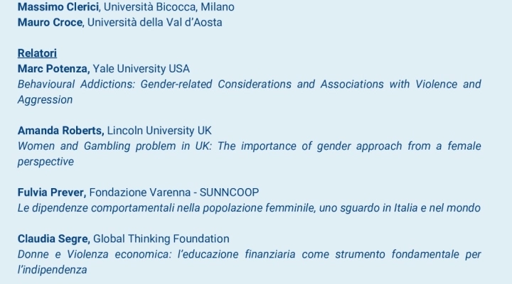 Salute, il 30/10 a Milano incontro su dipendenze femminili da gambling e shopping compulsivo