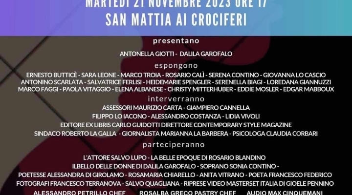 “La Donna Fonte di Vita”, all'Auditorium San Mattia ai Crociferi di Palermo  l’omaggio al mondo femminile della Fondazione Costanza