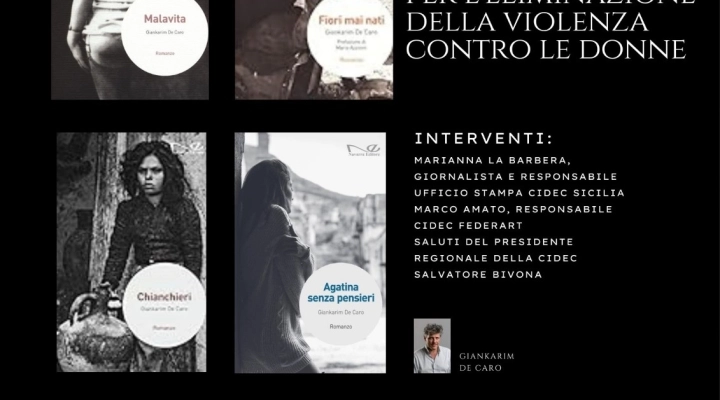 Giornata internazionale contro la violenza sulle donne, la CIDEC organizza un dibattito nella sede di Palermo con lo scrittore Giankarim De Caro